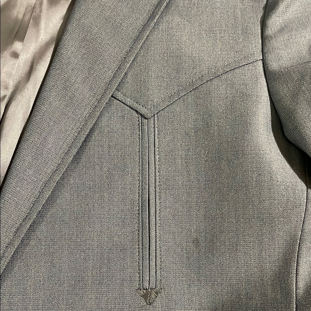 Unique Men's Western Gray Suit Mesquite by Niver Fort Worth Texas - Picture 3 of 7